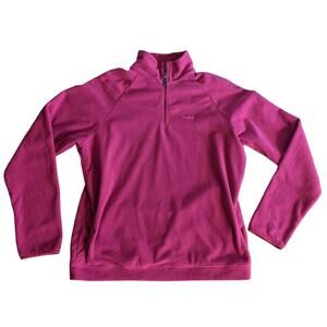EUC REEBOK Ladies Long Sleeve Pullover Pink Fleece Jacket Size LARGE
